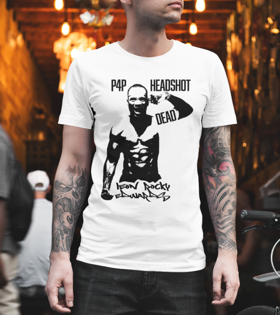Leon Rocky Edwards P4p Headshot Dead Premium Heavyweight T-Shirt