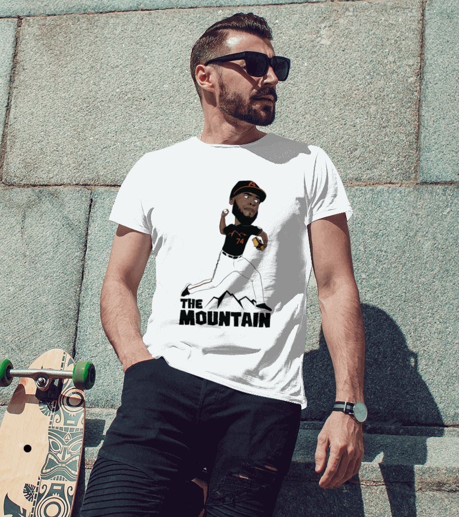 The Mountain Félix Bautista 74 Baltimore Orioles T-Shirt