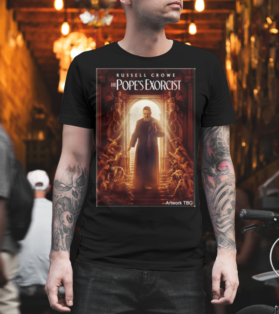 Russell Crowe The Pope's Exorcist Artwork TBC T-Shirt