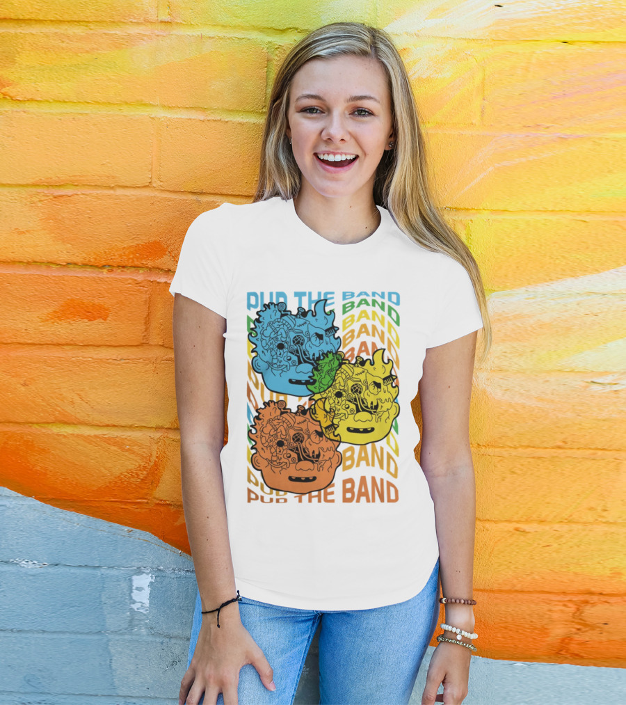 Pup The Band Headburster Technicolor Art Face Trio T-Shirt