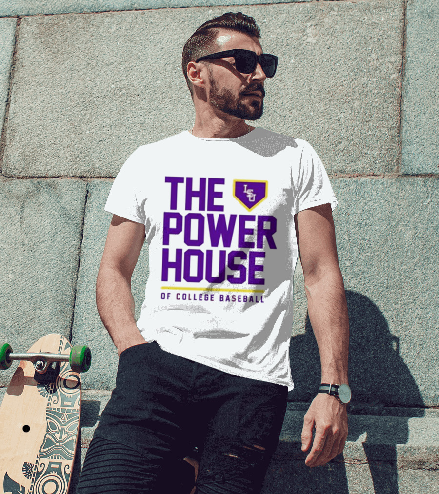 The Power House LSU Tigers Of College Baseball T-Shirt