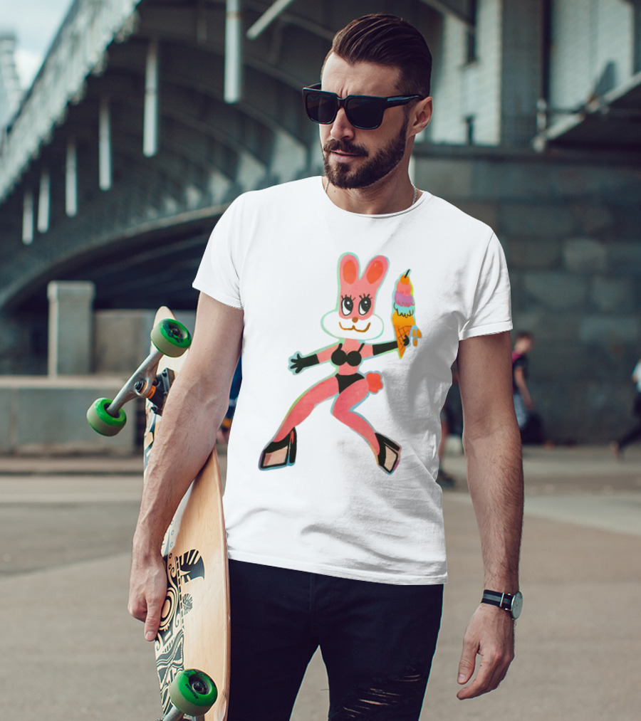 Karol G Merch Mañana Será Bonito Bunny In Bikini With Ice Cream Cone T-Shirt