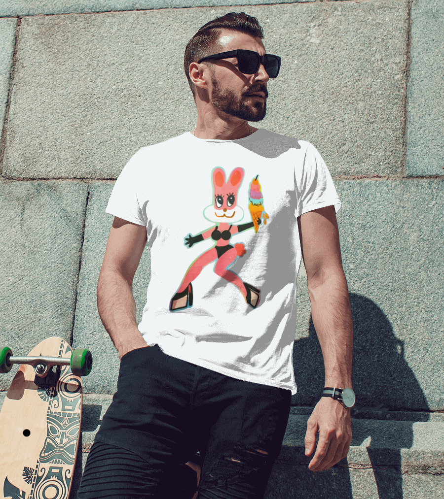 Karol G Merch Mañana Será Bonito Bunny In Bikini With Ice Cream Cone T-Shirt