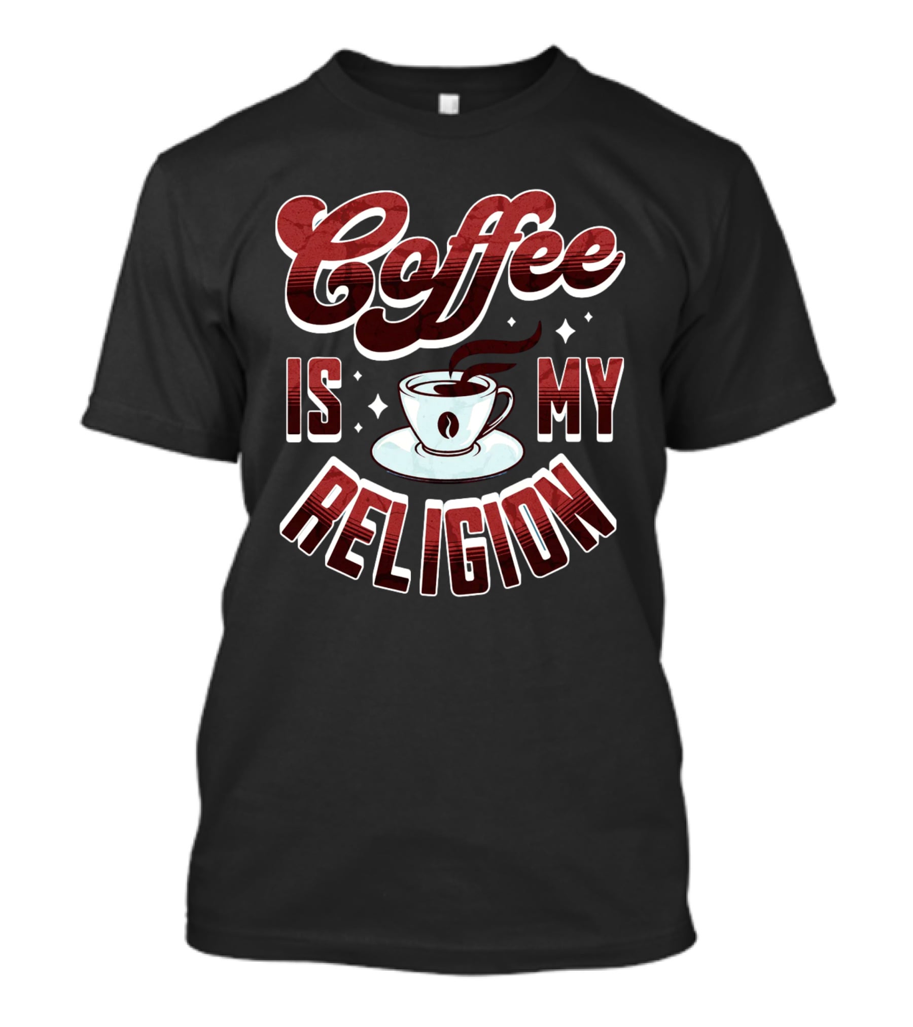 Coffee Is My Religion Cup Icon Simple T-Shirt