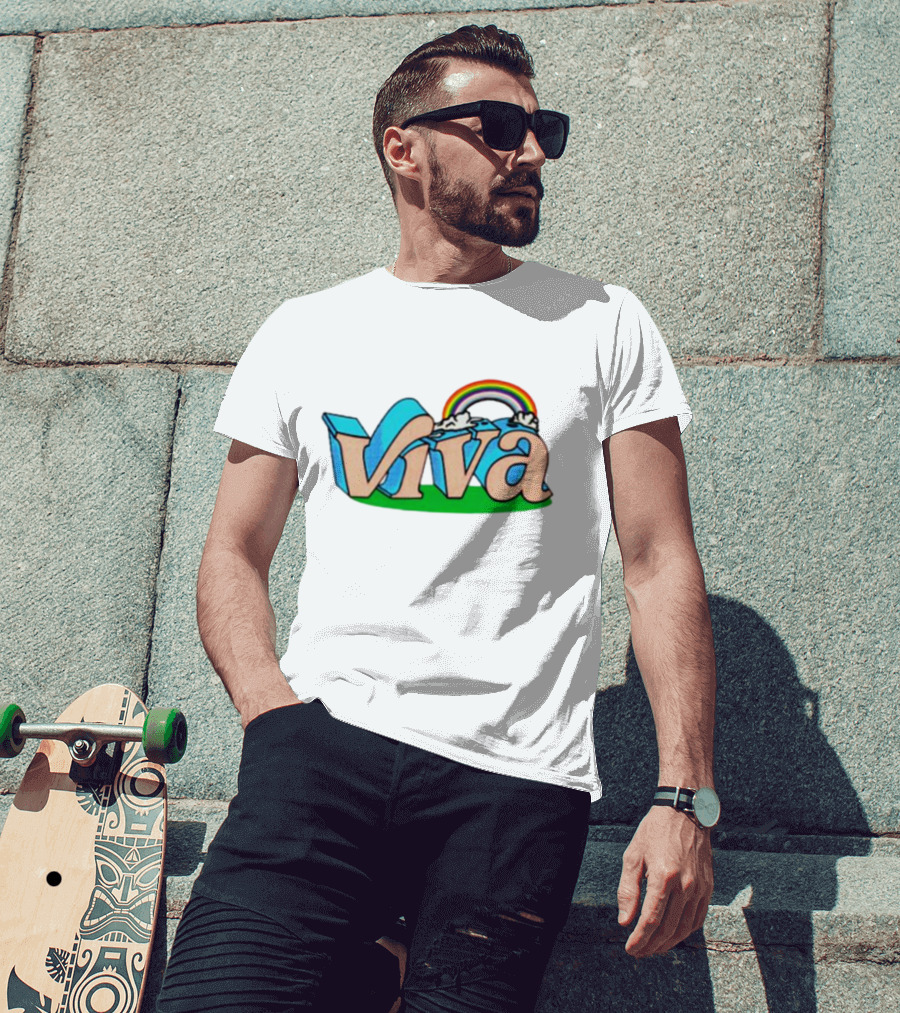 Viva La Pride Rainbow Clouds T-Shirt