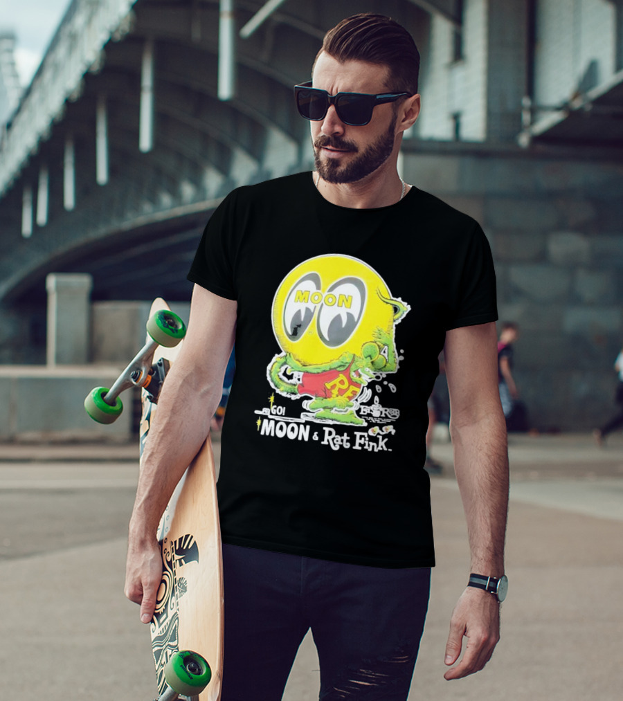 Go MOON And Rat Fink T-Shirt