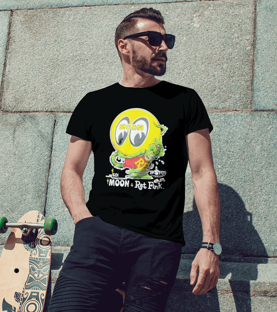 Go MOON And Rat Fink T-Shirt