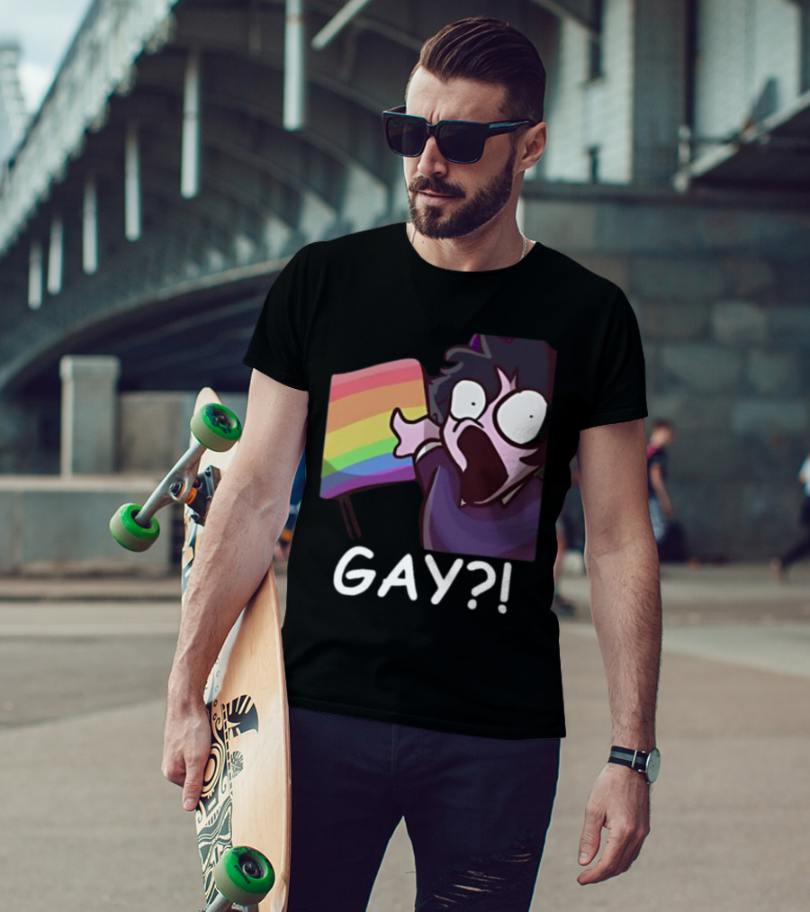 Jellybean Gay? Rainbow Flag Shocked Reaction T-Shirt