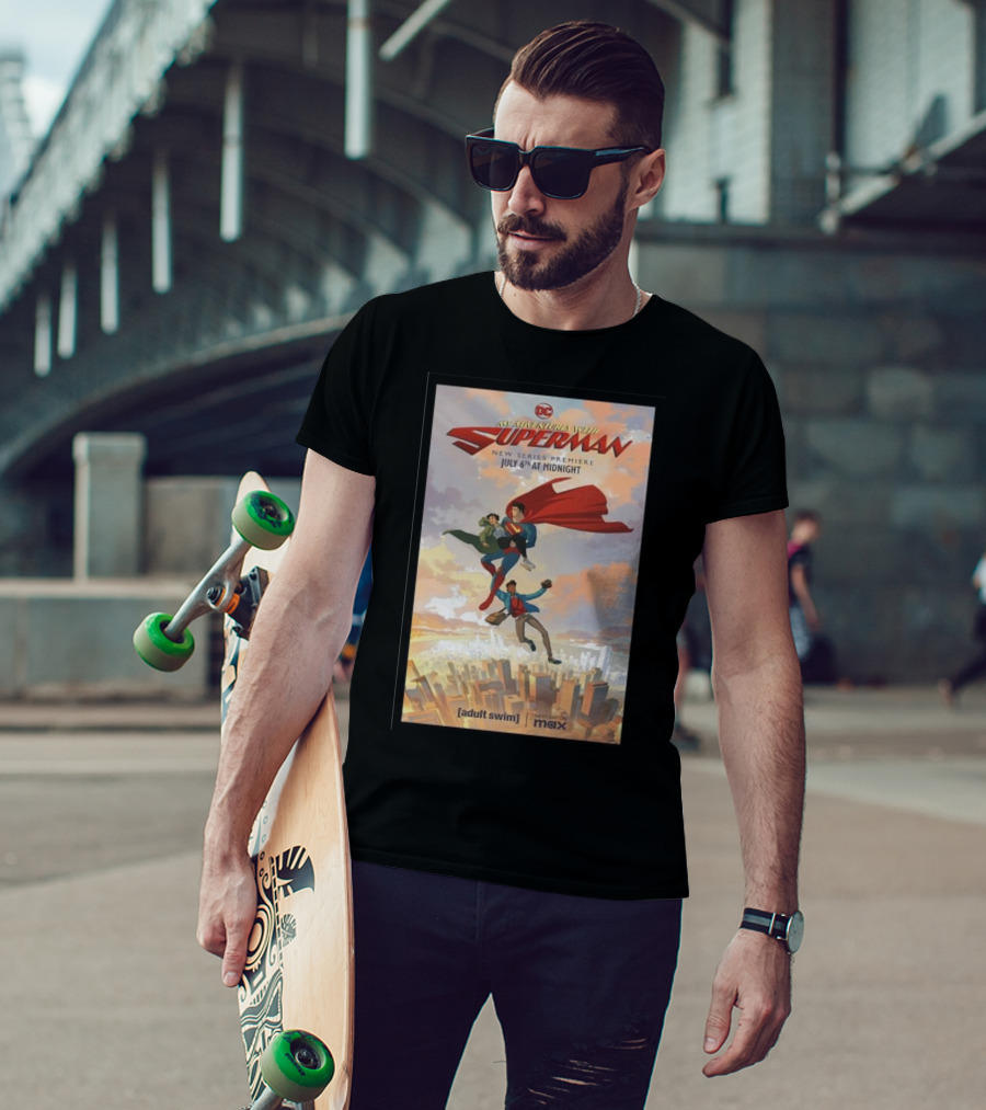 My Adventures With Superman New Series Premiere July 6th At Midnight Adult Swim Max T-Shirt