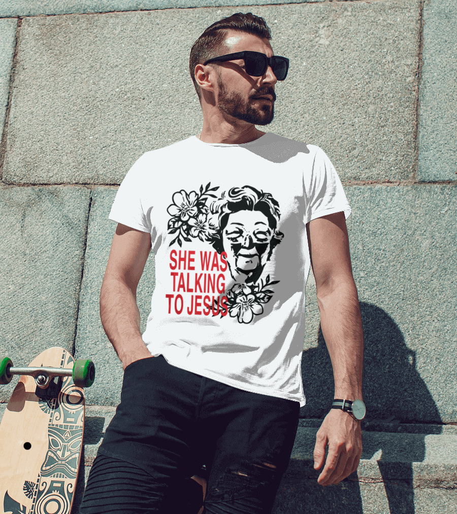 She Was Talking To Jesus Brandon Lake Merch T-Shirt