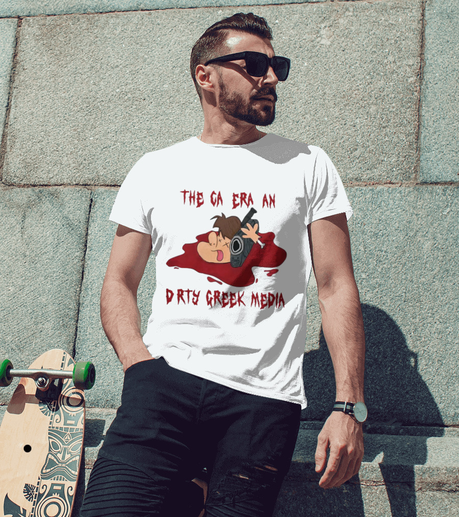 Dirty Creek Media The Cameraman Cartoon Blood Pool T-Shirt