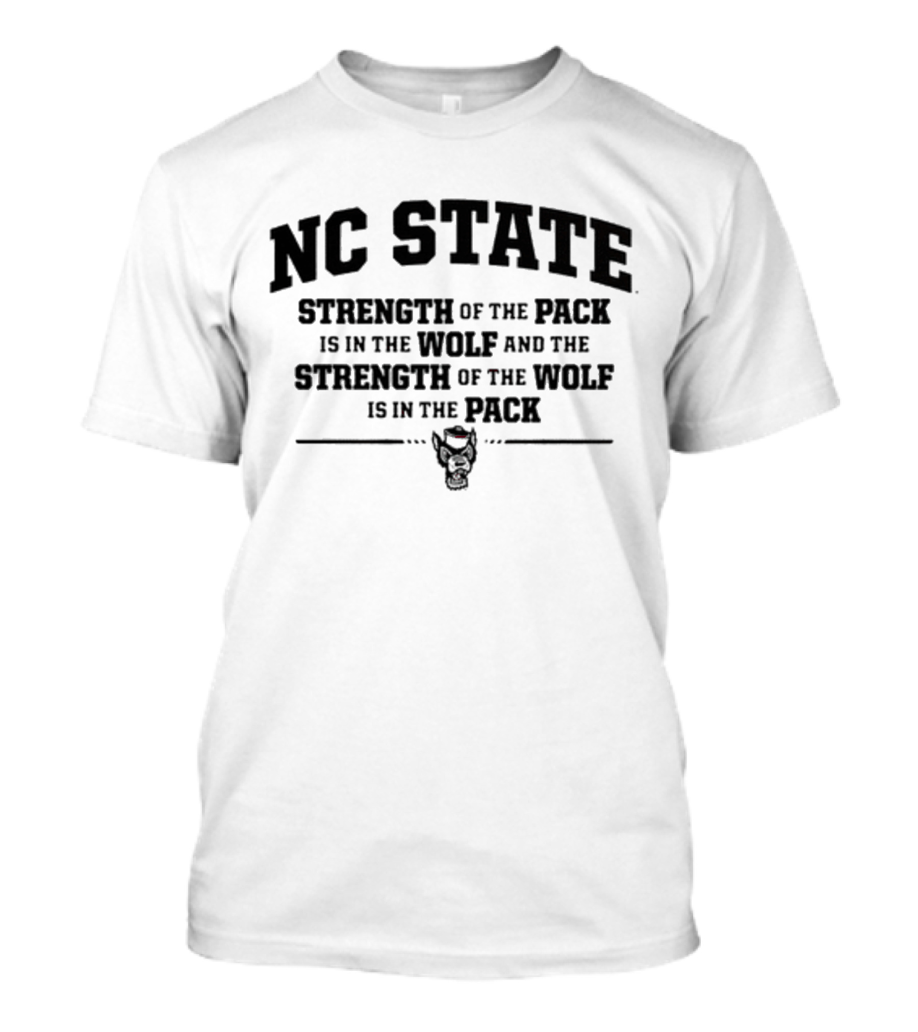 NC State Strength Of The Pack Is In The Wolf And Strength Of The Wolf Is In The Pack T-Shirt