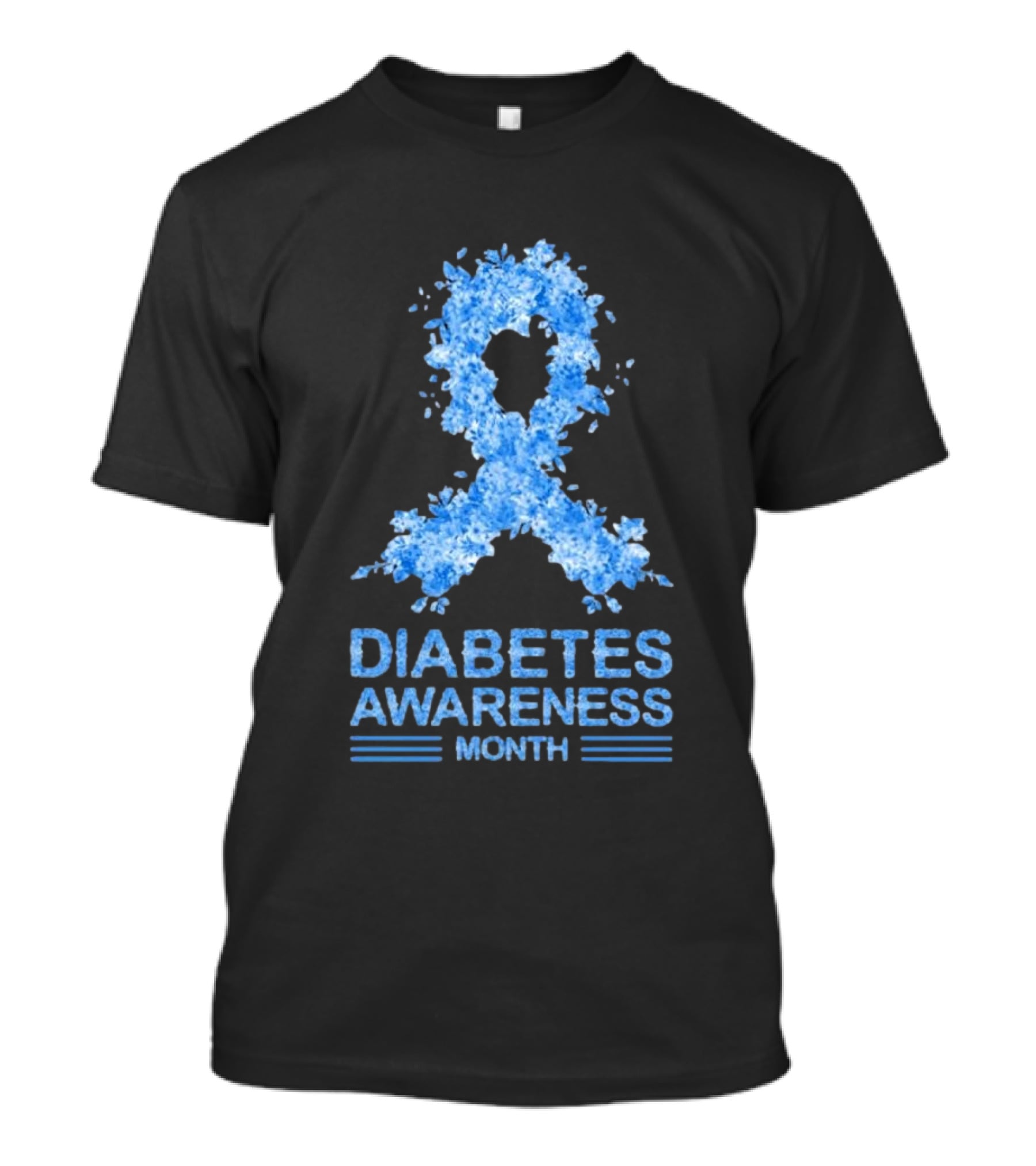 Diabetes Awareness Month Blue Ribbon T-Shirt