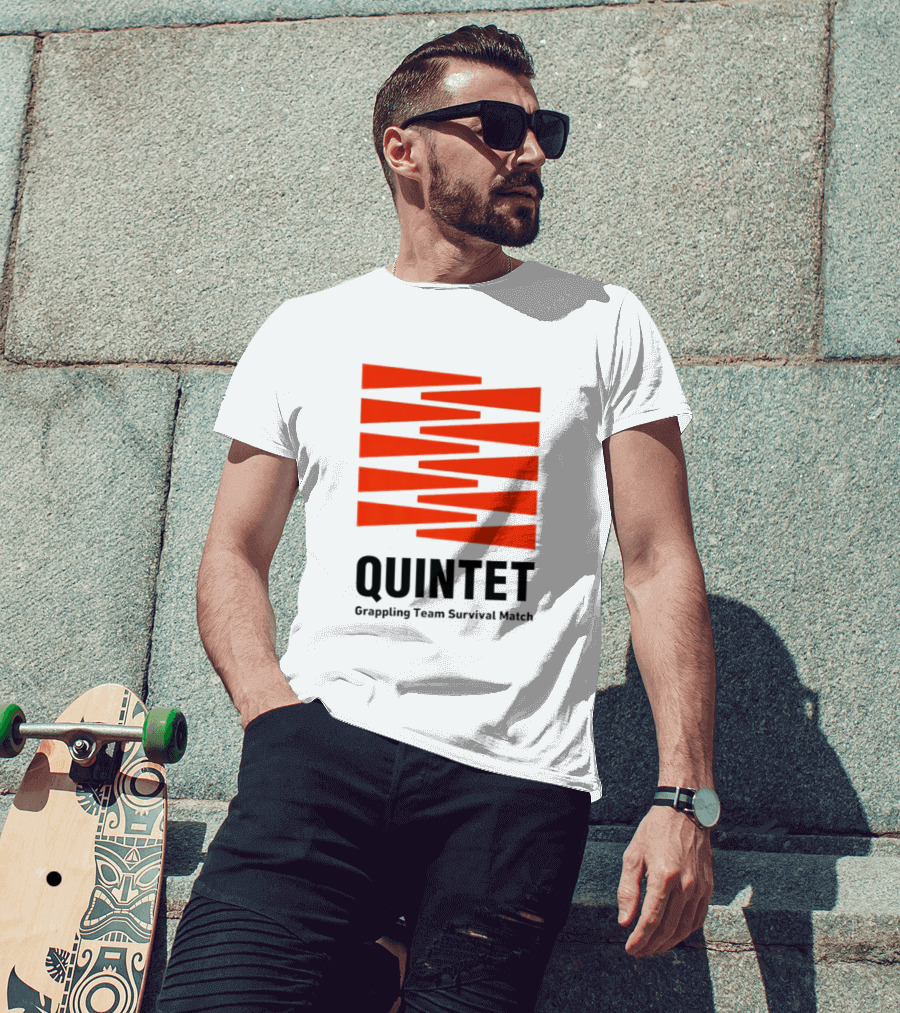 Quintet Grappling Team Survival Match Red Stripe T-Shirt