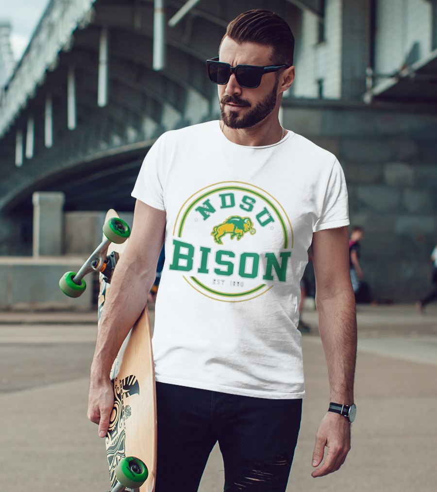 North Dakota State Bison NDSU Est. 1890 Henley By Colosseum T-Shirt