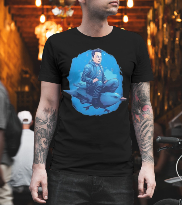 Twittering Along Flying Adventure with Bird Eccentric Tech T-Shirt Twittering Along Flying Adventure with Bird Eccentric Tech T-Shirt