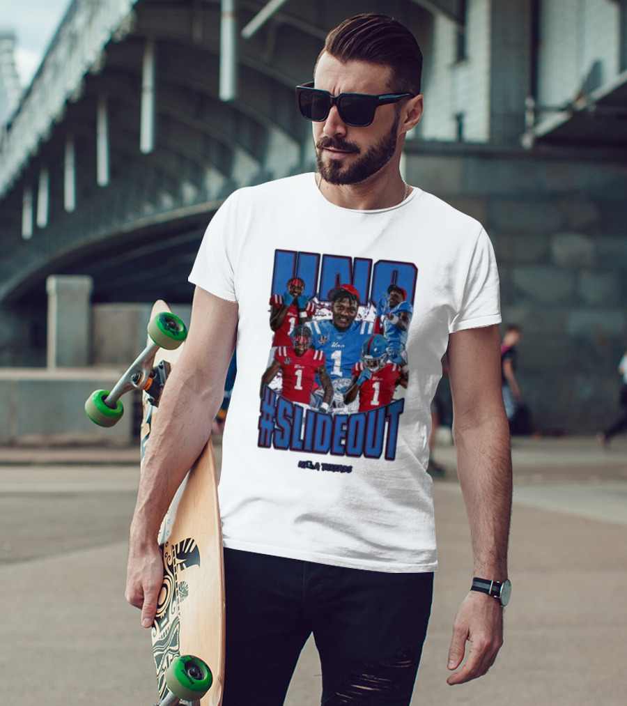 UNO Williams #Slideout Football Tribute In Red And Blue T-Shirt