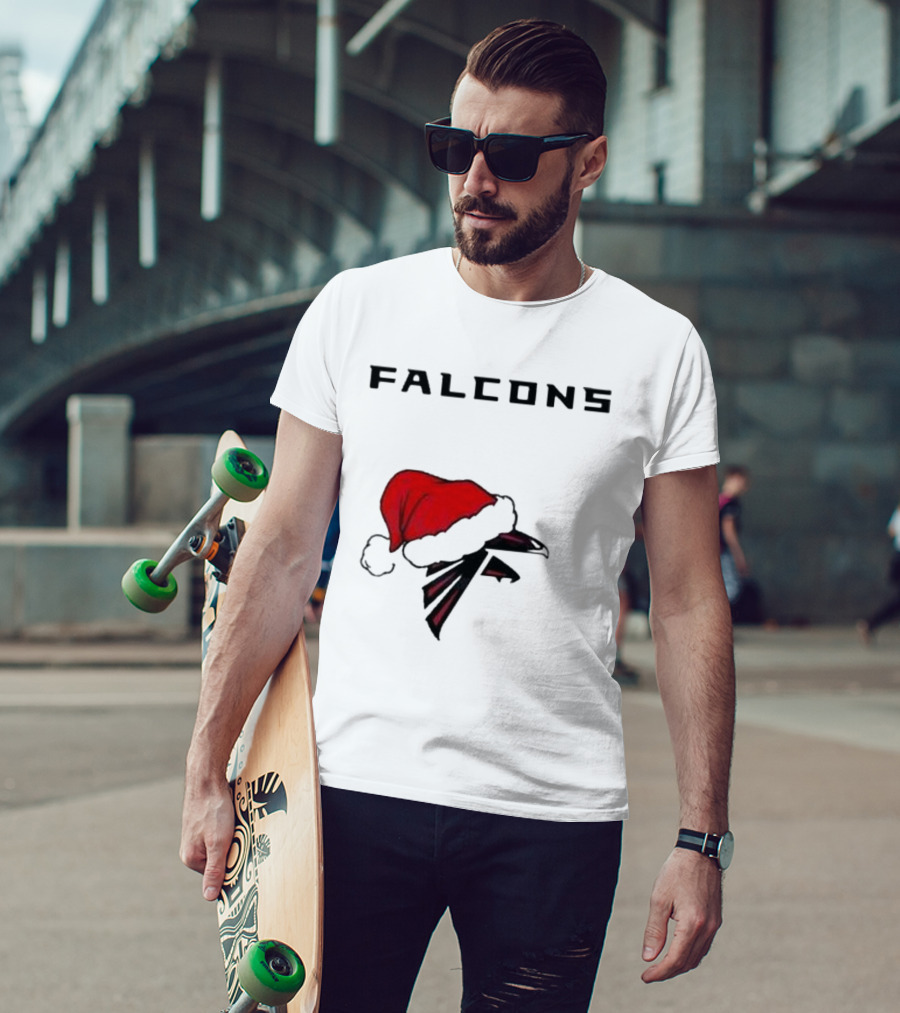 Falcons Santa Hat Christmas Atlanta T-Shirt