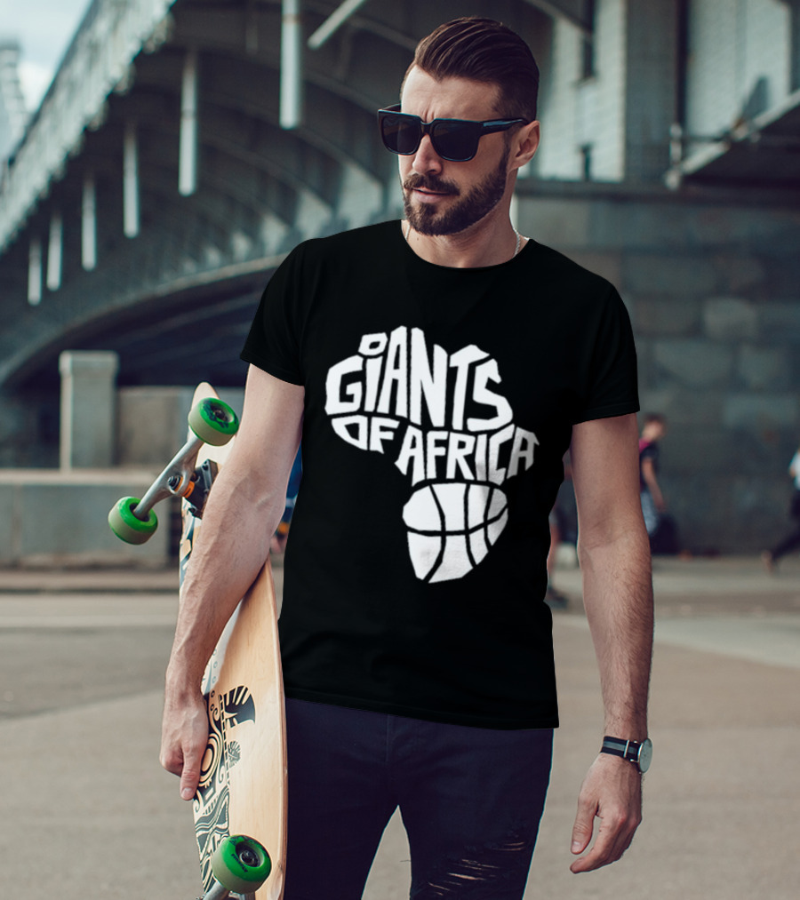 Giants Of Africa Basketball Map T-Shirt