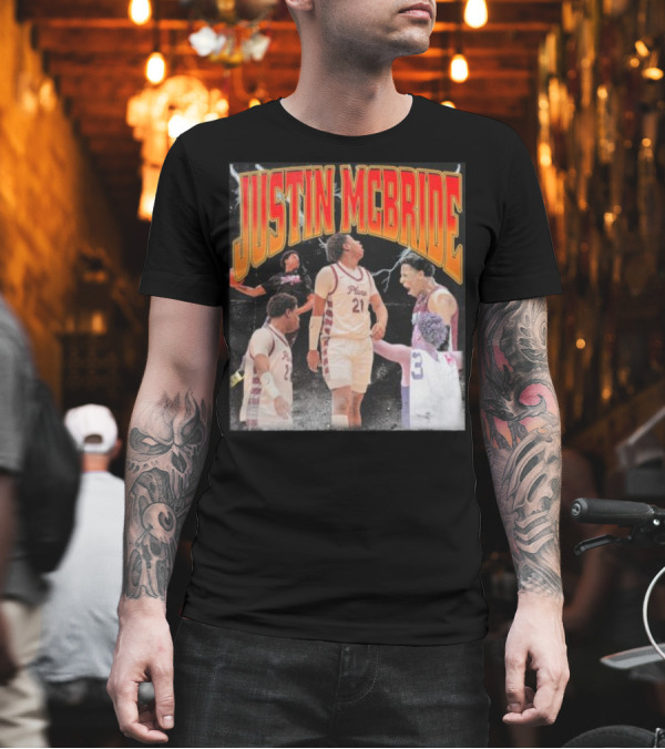 Justin McBride Basketball Player Action Collage T-Shirt Justin McBride Basketball Player Action Collage T-Shirt
