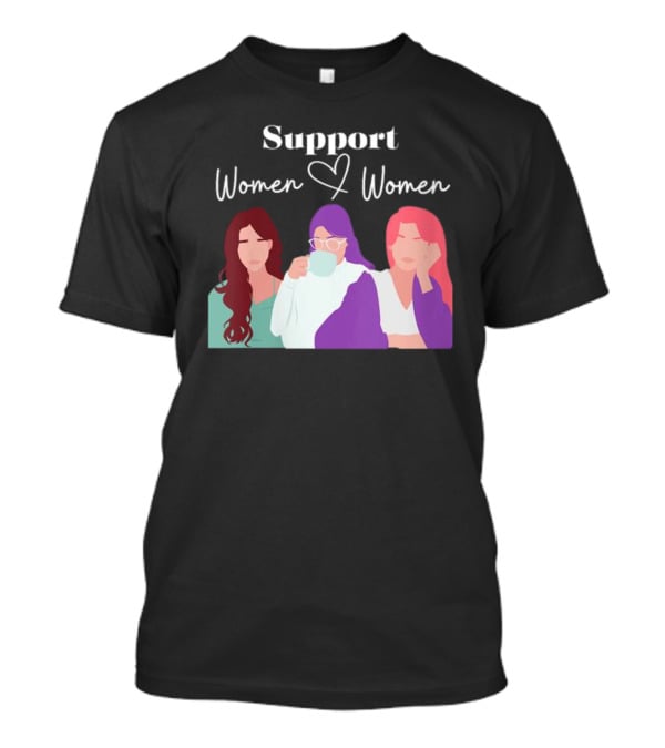 Support Women Love Women Boss Letter Print T-Shirt