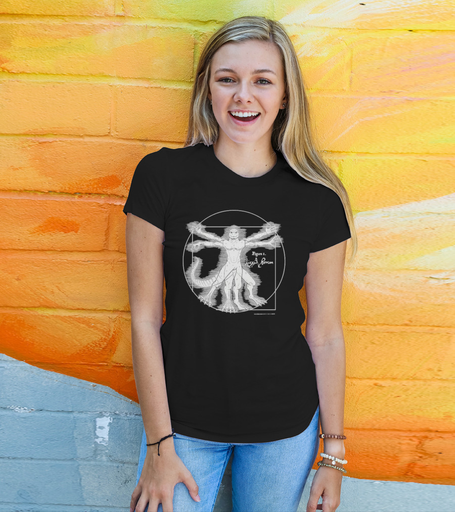 Vitruvian Lizzid Peeple Figure 1 Lizzie Person T-Shirt
