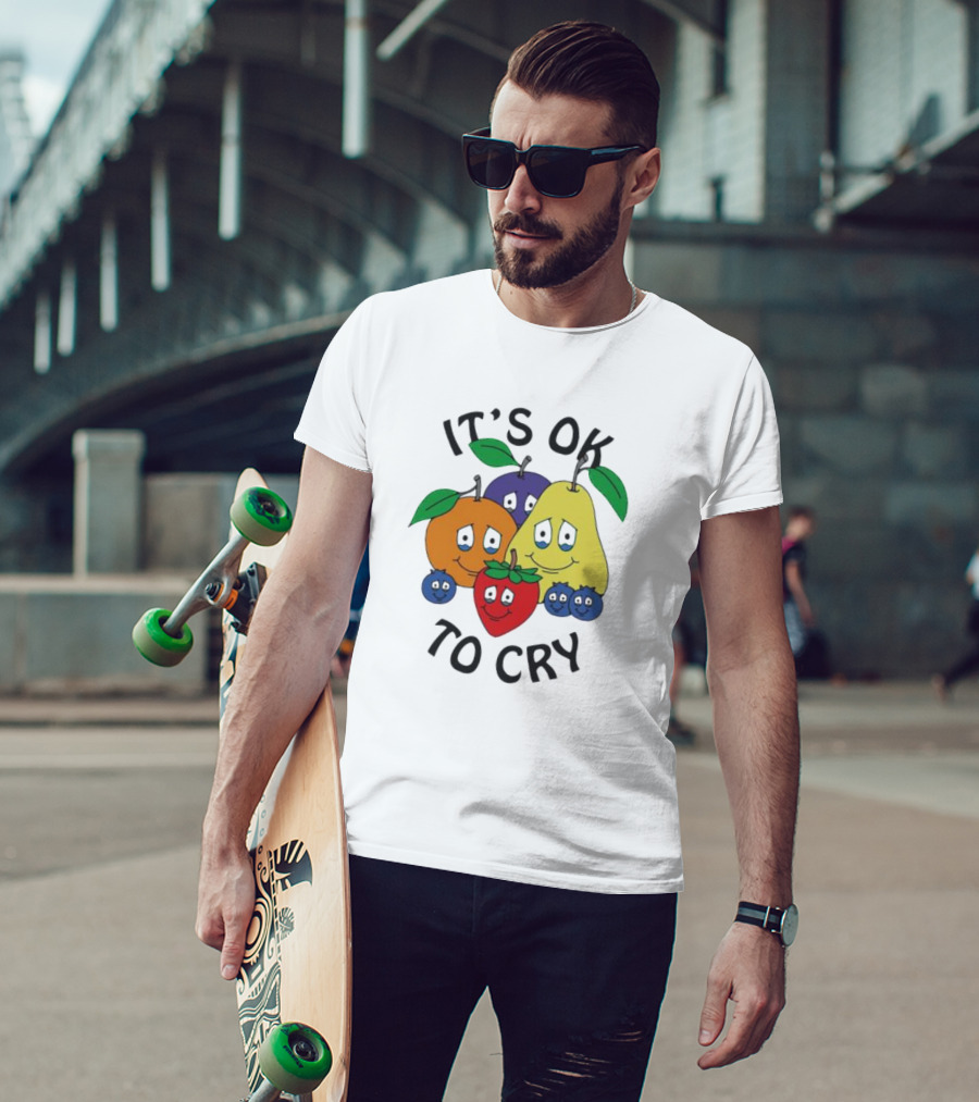 It's Okay To Cry With Smiling Fruits T-Shirt