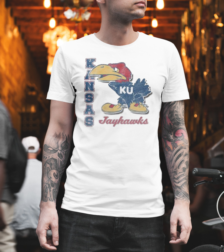 KANSAS KU Jayhawks Retro Throwback '47 Franklin T-Shirt
