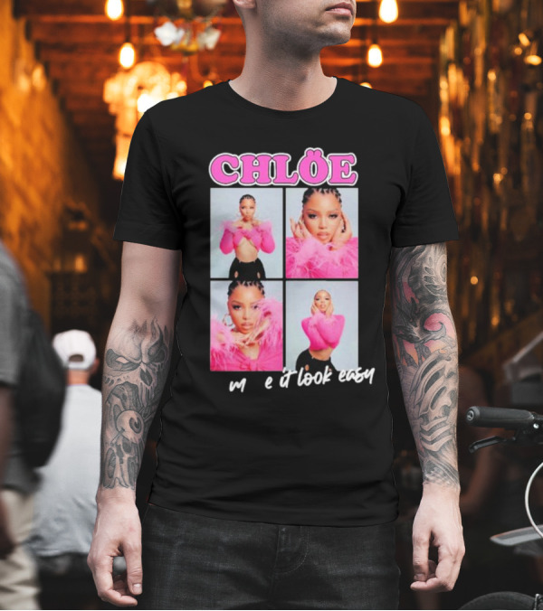 CHLÖE Make It Look Easy Pink Confidence Fashion T-Shirt CHLÖE Make It Look Easy Pink Confidence Fashion T-Shirt