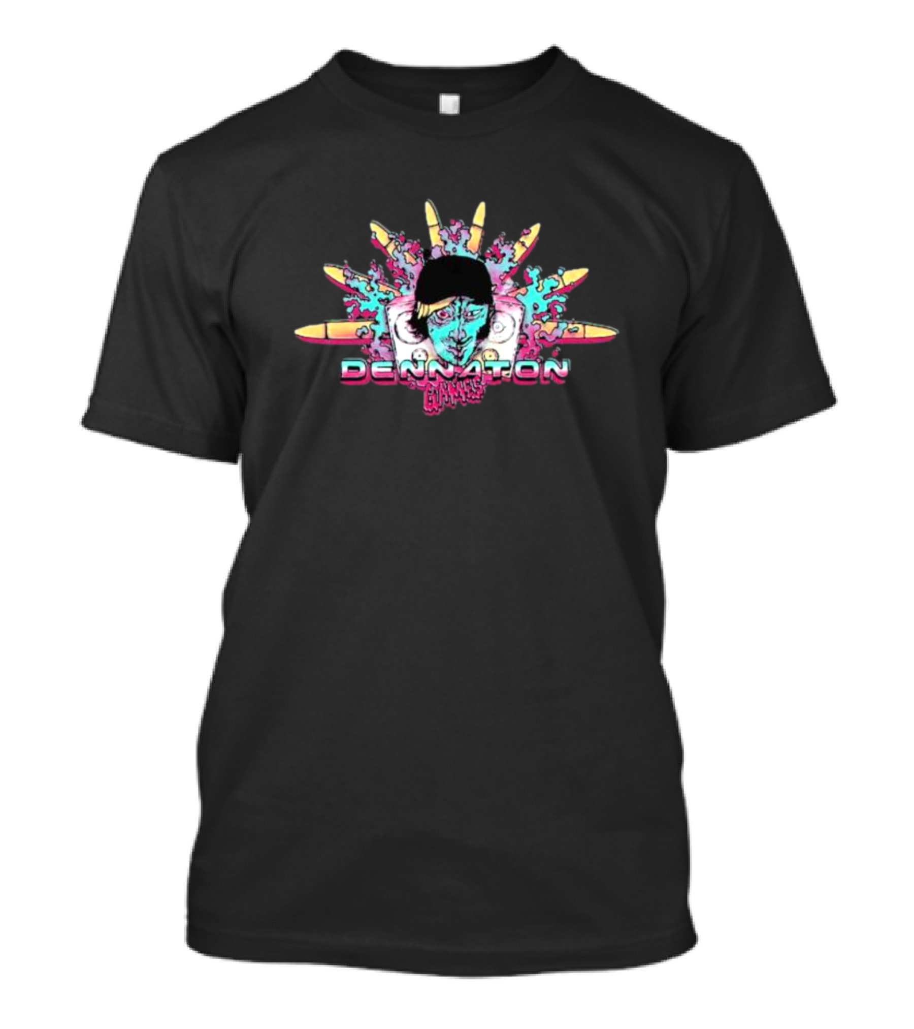 Dennaton Games Hotline Miami Mask With Bullets And Splatter T-Shirt