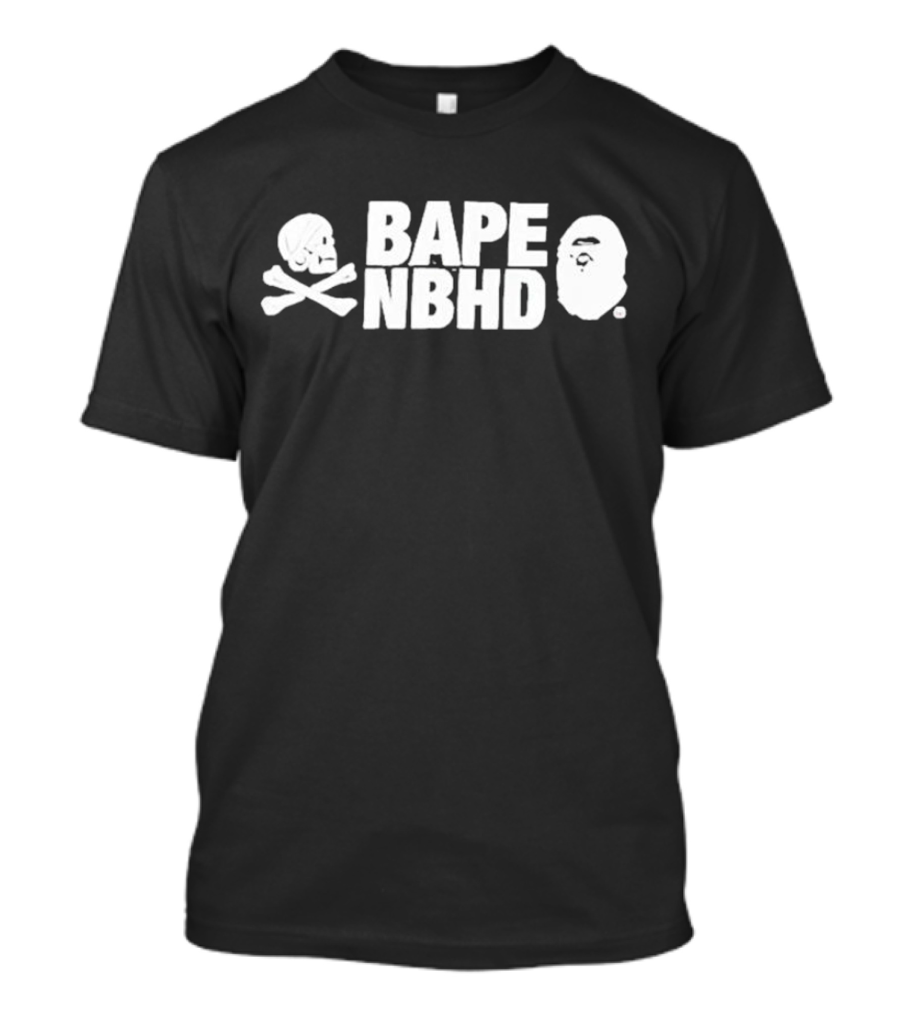 Bape Nbhd Skull Crossbones Ape Head T-Shirt