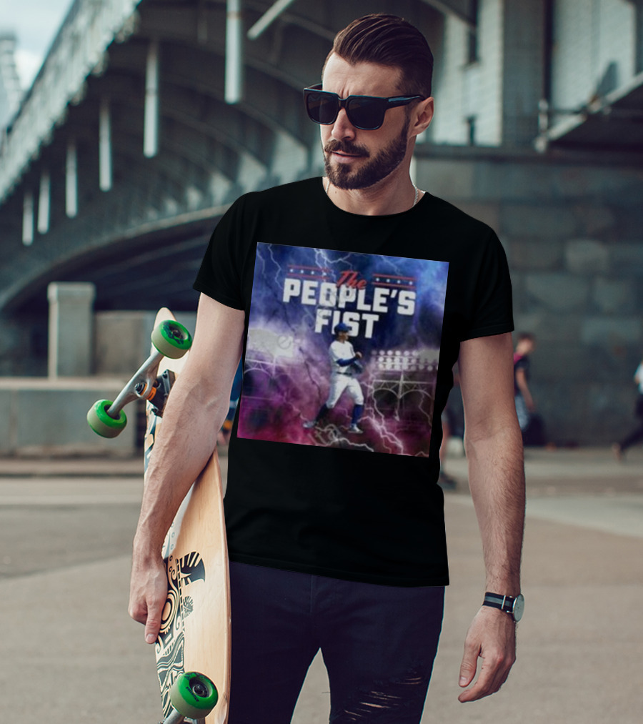 Chicago Cubs The People’s Fist Player Lightning Field T-Shirt