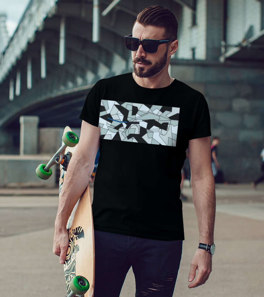 Teslaconomics Cybertruck Camo Geometric T-Shirt