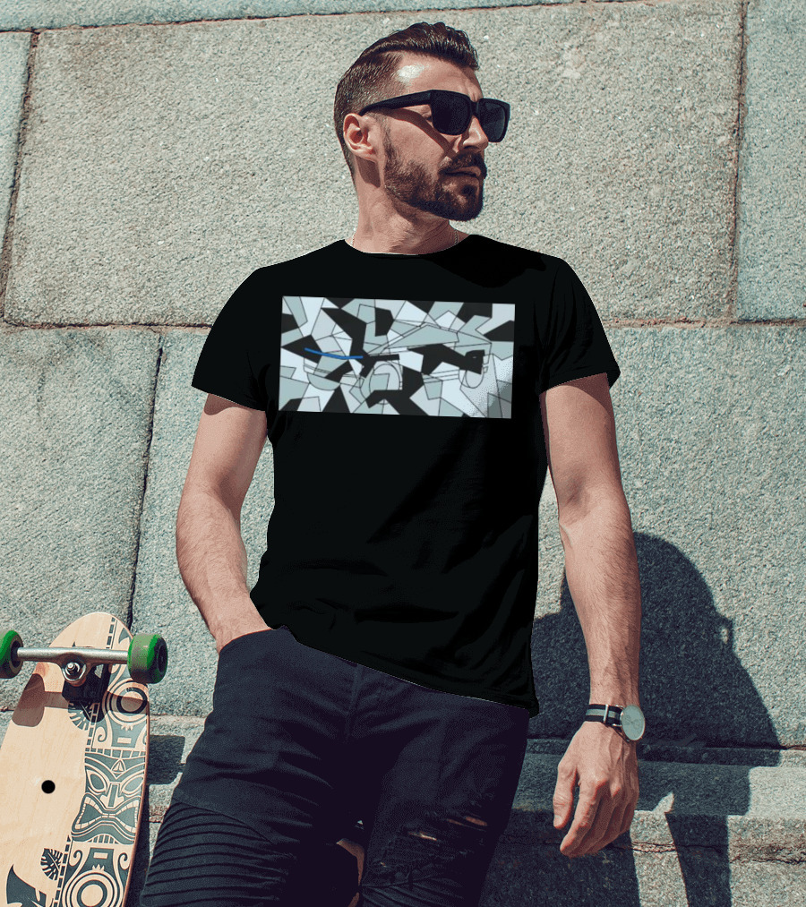 Teslaconomics Cybertruck Camo Geometric T-Shirt