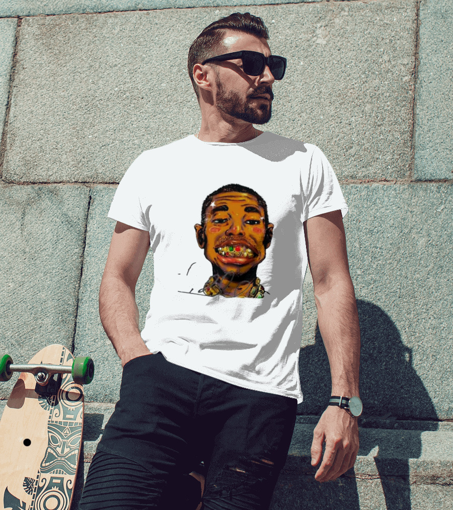 Vameee1 It’s The Way You Wear It Bold Cartoon Face T-Shirt