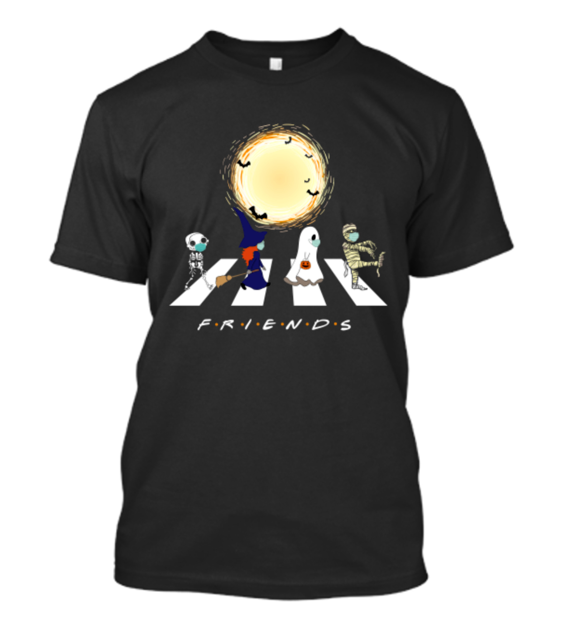 Friends Halloween Abbey Road Costume Parade T-Shirt