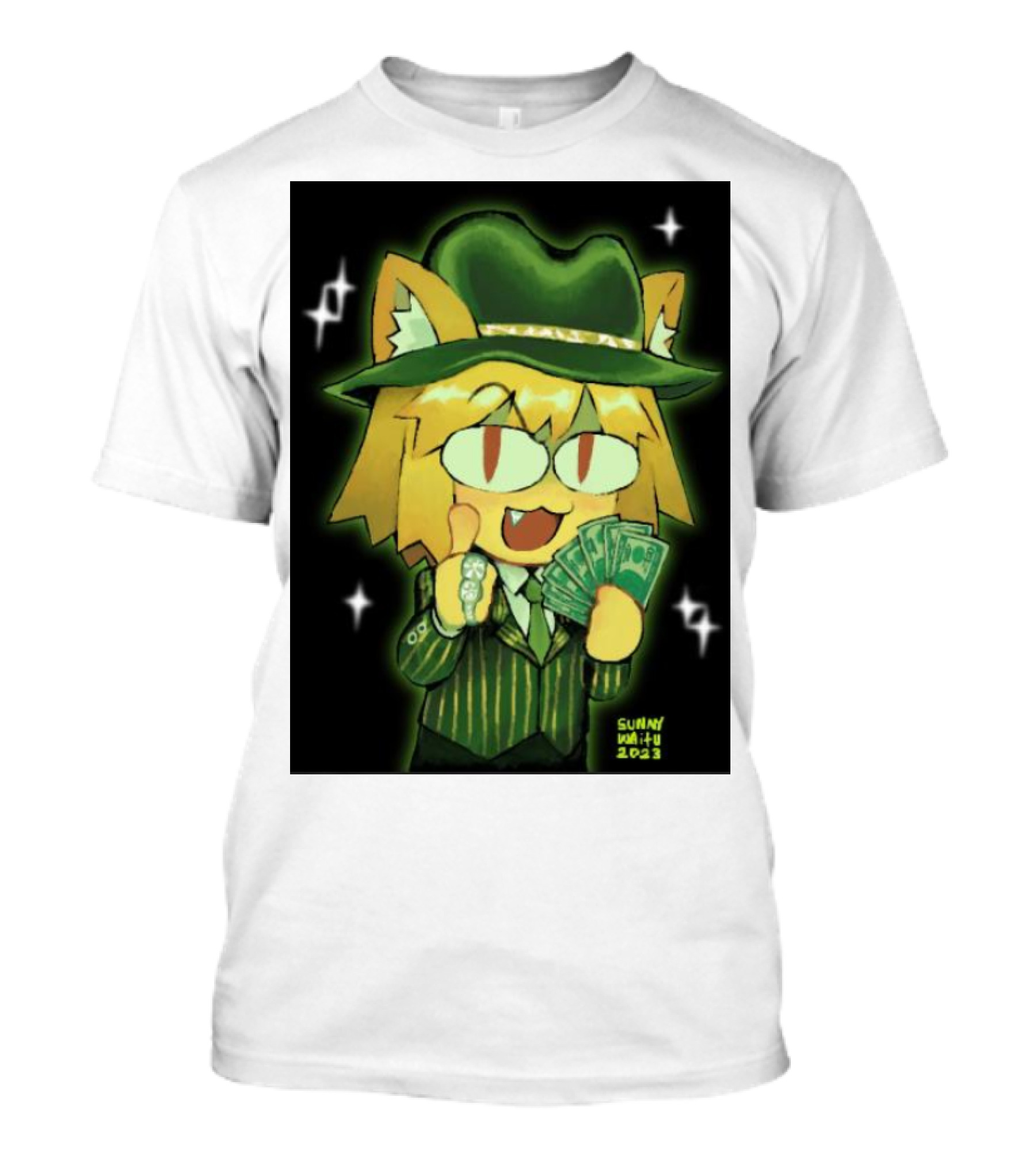 Sunny Waifu Gangster Neco-Arc With Money And Ring T-Shirt