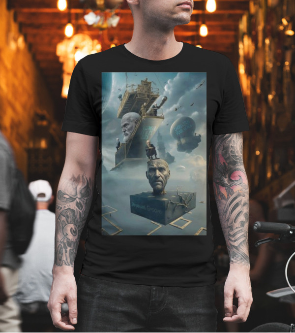 Perpetual Groove Charleston Surreal Floating Structures and Elderly Faces T-Shirt Perpetual Groove Charleston Surreal Floating Structures and Elderly Faces T-Shirt