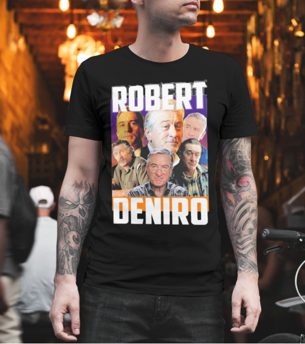 Robert De Niro Iconic Movie Roles Collage T-Shirt Robert De Niro Iconic Movie Roles Collage T-Shirt