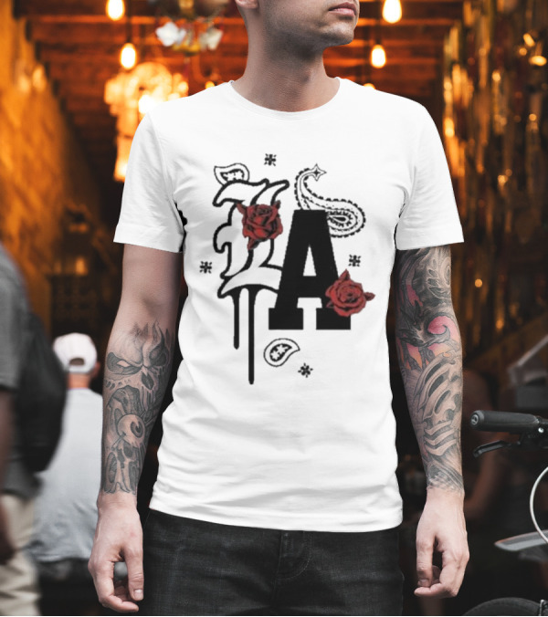 LA Drip Roses Bandana T-Shirt LA Drip Roses Bandana T-Shirt