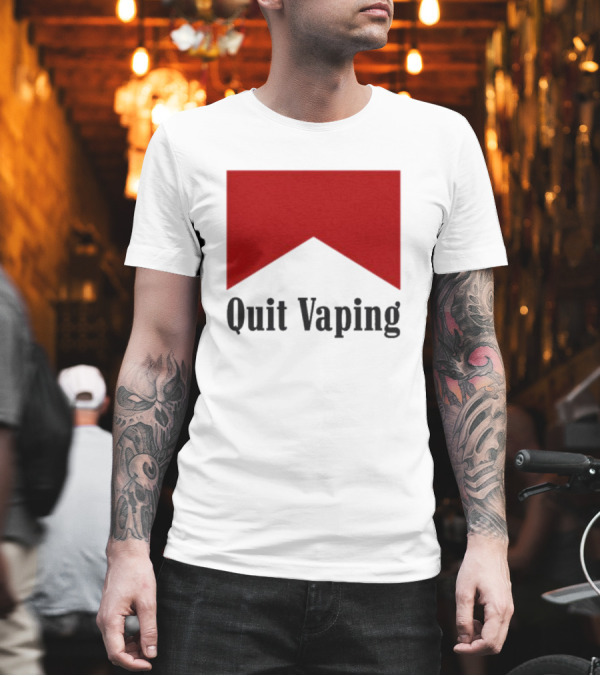 Marlboro Red Chevron Quit Vaping T-Shirt Marlboro Red Chevron Quit Vaping T-Shirt