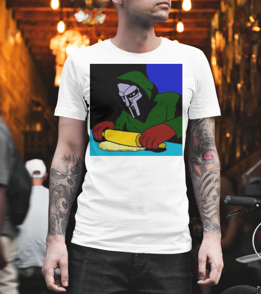 Mf Doom Bistro Rolling Dough Masked Chef Scene T-Shirt