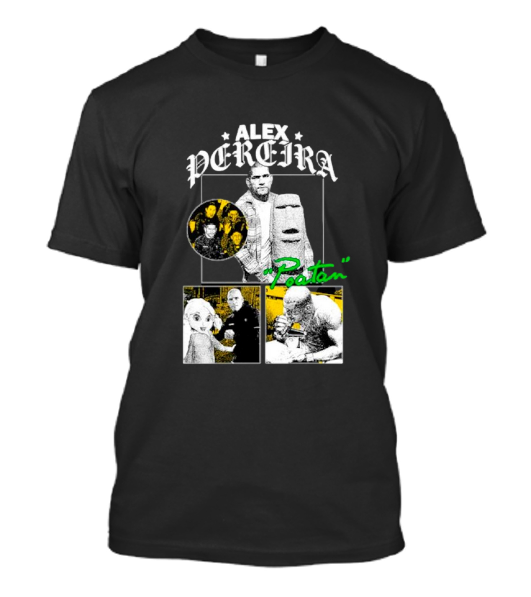 Alex Pereira Poatan Mixed Media Collage With Pop Culture And Meme Elements T-Shirt