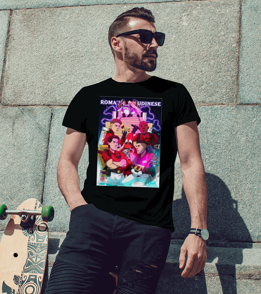 ROMA UDINESE Ghostbusters Crossover Soccer Team Remix T-Shirt