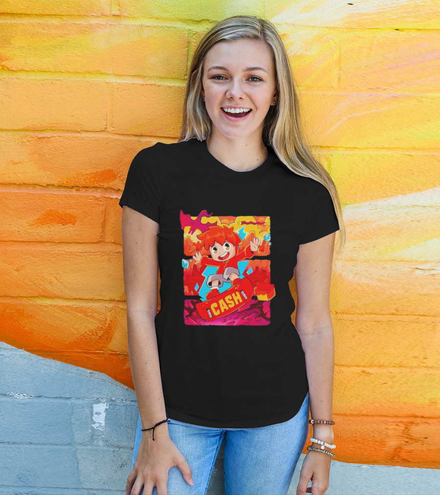 Cash And Nico Cash Red Hot Adventure With Skateboard And Dragons T-Shirt