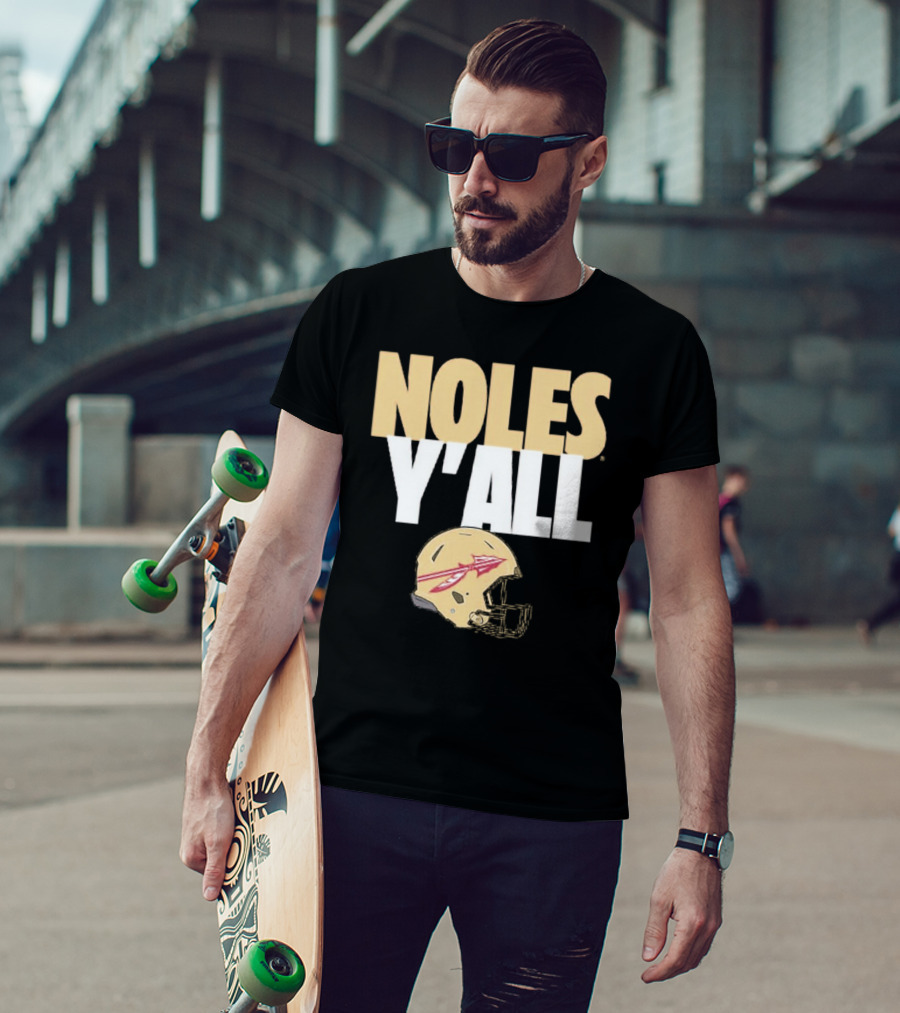 Noles Y'all Florida State Seminoles Helmet T-Shirt