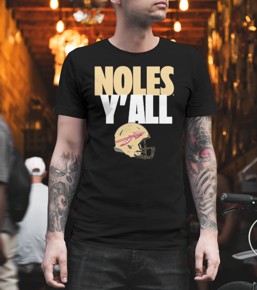 Noles Y'all Florida State Seminoles Helmet T-Shirt