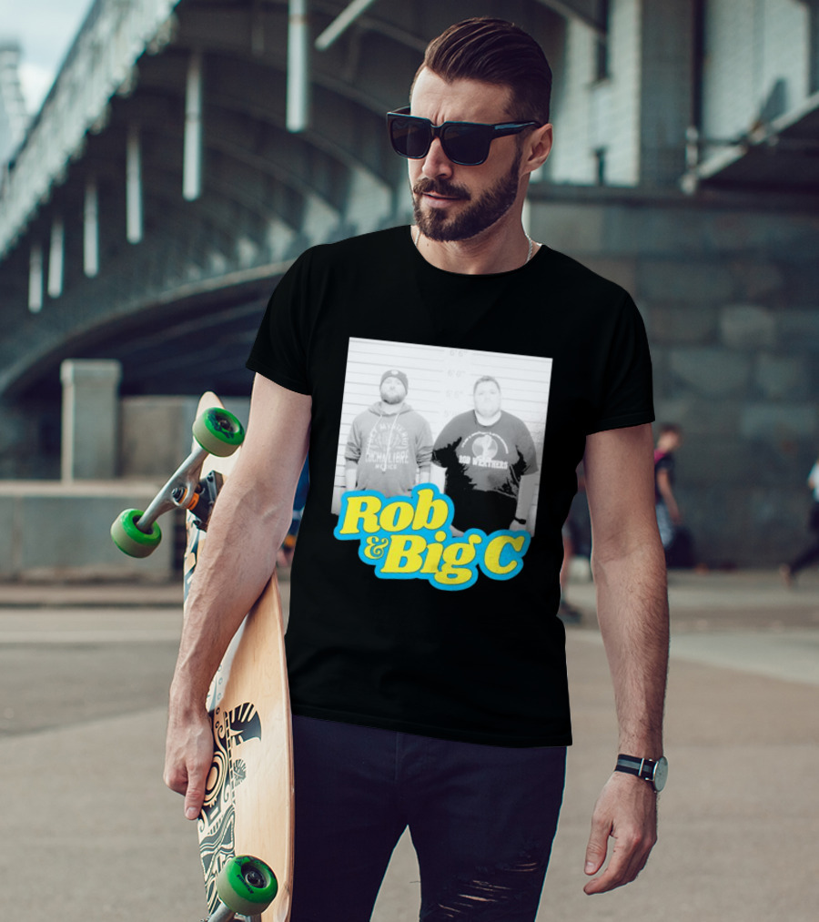 Rob And Big C Bob Wrestlers Mugshot T-Shirt
