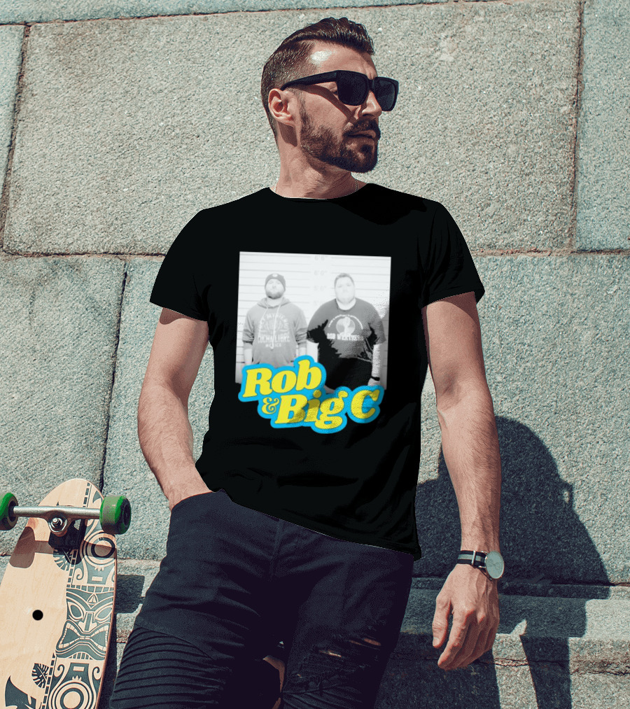 Rob And Big C Bob Wrestlers Mugshot T-Shirt