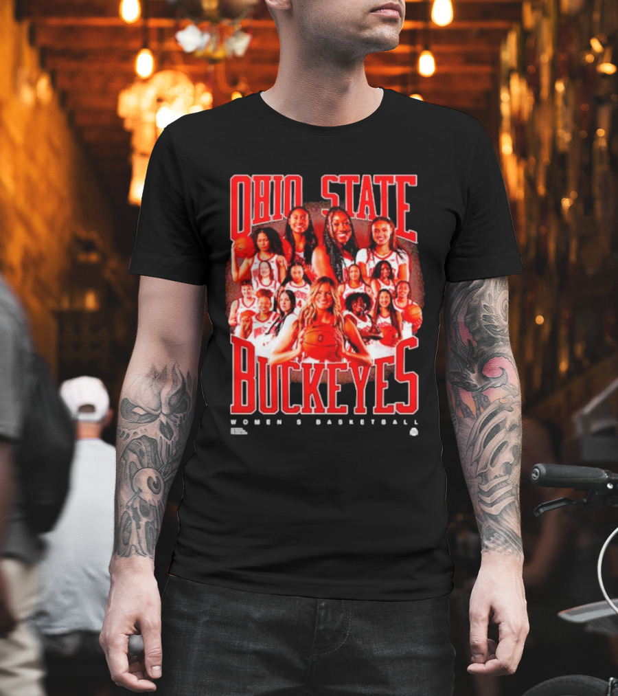 Ohio State Buckeyes Women's Basketball Team Players Group Photo T-Shirt